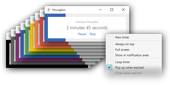 Hourglass simple timer for Windows