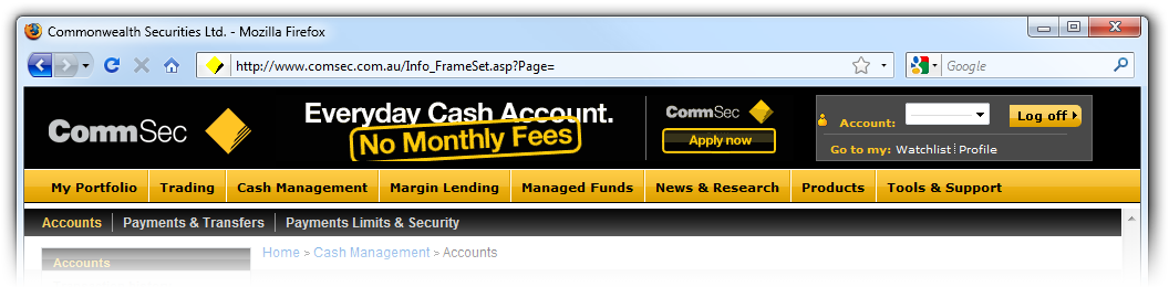 CommSec without SSL